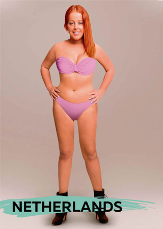 Illustration for article titled Una mujer y 18 retoques de Photoshop: asĂ se percibe la belleza en cada paĂs